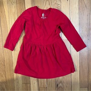 Primary long sleeve red twirly dress size 2